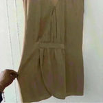 Haute Hippie  Silk Cream cap sleeve dress with faux leather red belt size M Photo 7