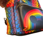 Lounge Fly RARE  Disney Rainbow Mickey Mini Backpack Pride Love Photo 11