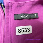Enlo Pleated Tailored Crepe Berry Pink Fuchsia, women size 18W Purple Photo 11