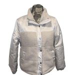 Cream Puffer Coat size medium 8/10 FLAW Photo 0