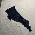 Free People SOLD OUT  Taylor Sequin Tube Top blue tiered ruffle Marin sheer shirt Photo 3