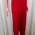 David Brooks LTD High Waisted Wide Leg Pants Trousers Career Size 14 Red Photo 1