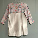 Southern Stitch NWT  Gray Tunic Dreamcatcher Top / Sleeves Stripe Body Size Small Photo 2