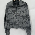 Mondetta 1/2 Zip Pullover Women Small Grey Camo Athleisure NEW Athletic Top Photo 0