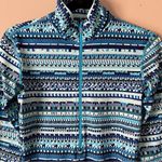 Nike  PRO | Blue Striped Mixed Print Half Zip Pullover Sz S Photo 1