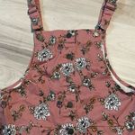 SO Juniors'  Pinafore Pink Floral Jumper/Dress- Size Medium Photo 3