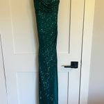 Emerald Green Prom Dress Size M Photo 4