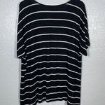 Soma Women Plus Size XXL Black White Stripe Shirt Pajama Loungewear Dolman Photo 5