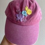 Handmade  embroidered floral hat- Pink Photo 0
