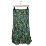 Style & Co Vintage 90s Y2K  Paisley Midi Maxi Slip Skirt Moss Green Size 4 Photo 1