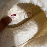 Levi's Levi’s Cream Sherpa Fleece Pullover | Size L | Cozy Teddy Style Sweater Photo 3