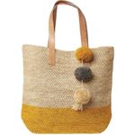 NWT Mar Y Sol Montauk Straw Large Tote in Sunflower Tan Photo 12