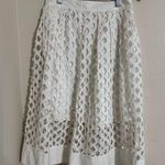 Anthropologie  Eclipse Eyelet Skirt white Size 4 Photo 0