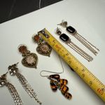 Dangle Drop Pierced Earrings Bead Enamel Rhinestone Mixed Variety Lot Of 4 Photo 4