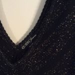 Guess Vintage Black sweater dress gold metallic thread Small S womens Photo 2