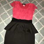 Casual dress pink and black business dress Photo 0