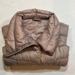 Athleta Taupe Goose Down Puffer Vest • XXS • Warm Quilted Zip Front High Collar Photo 8