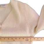 Vintage Sideffects Fuzzy‎ Cardigan Sweater Size M Cream Balloon Sleeve Cozy Knit Size M Photo 9