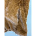 Stella & Dot  Soft Faux Fur Vest Women XS Rusty Brown NWT Cozy Open Front Photo 6