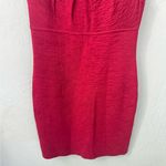 St. John  Red Texture Stretch Cap Sleeve Knee Length Zip Up Dress Size 10 Photo 3
