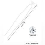 Rhinestone hair pins, wedding hair, holiday hair, formal hairstyles. 20 pins Photo 2