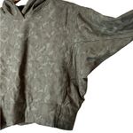 Athleta  Cropped Hoodie Sweatshirt Green Camo Oversize Fit Size XS Photo 3