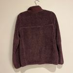 L.L.Bean Womens  Jacket Pullover Hi-Pile Fleece Snap Purple Eggplant Medium Photo 1