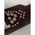 Guess  women’s watch silver tone 22mm quartz rhinestones wide leather running Photo 4