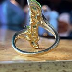 Arizona Peridot Sterling Silver Ring Size 6 Gold Photo 4