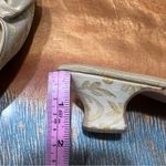 Olivia Rose Tal Jacquard Floral fabric Bow Kitten heel slippers leather Tan Size 6 Photo 7