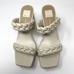Dolce Vita Ivory Ashby Platform Braided Faux Leather Sandal Block Heels 9.5 White Photo 7