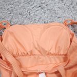 Cupshe Brenna Ribbed O-Ring Square Neck One Piece Swimsuit Orange Pink Large Photo 4