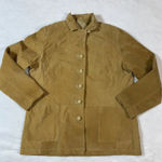 Vintage Stan Herman Camel Colored Leather Suit Jacket sz L & Long Skirt Size 12 Tan Size L Photo 7