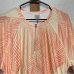 Calia Coral Orange‎ Print Short Sleeve Quarter Zip Rashguard Size 2X Orange Photo 1