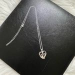 Necklace Heart Shaped Silver Tone Mom With Crystals and Faux Opal Photo 6