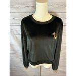 True Religion  Velvet Crop Sweatshirt Gold Detail Size Large Photo 1