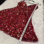 Ashley Lauren NEW  Sequin HoCo Mini Dress 4248 in Red Gold Size 4 Photo 4