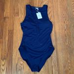 ANDIE The Malibu One Piece LT Swimsuit Navy size M long torso NWT Photo 2