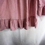 Beach Lunch Lounge Bell Statement Sleeve Blouse Striped Cold Shoulder Size XS Photo 7