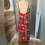 Shoreline  Tropical Print Maxi Dress - Black and Pink Photo 2