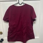 NRG by Barco Burgundy Maroon Women's Large Scrub Top Red Photo 1