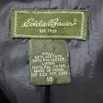 Eddie Bauer Black Blazer Womens Size 18 Classic Button Front Jacket Photo 6