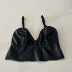 Commando  Women’s Faux Leather Longline Bralette Photo 6