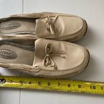 Liz Claiborne Lizsport‎ women’s tan leather boat slip on mules loafers shoes size 7 Photo 7