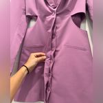 ZARA Lilac Purple “Favorite Woman” Cut Out Blazer Dress Size S Photo 2