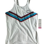 LUCKY IN LOVE Chevron Logo Tank Top Size M NEW White Size M Photo 0