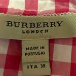 Burberry Women's Pink White Plaid Checkered Sleeveless Peplum Tunic Tank Top 4 Photo 3