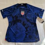 Nike WOMENS DRIFIT 2022/23 USA Soccer Jersey Camo Blue X-Large Slim Fit NEW Photo 0