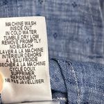 Frank & Eileen Women’s Barry Blue Mini Flower Button Down Striped Shirt Linen XS Photo 10