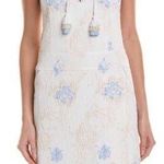 Badgley Mischka  Jacquard Lace-Up Shift Dress Photo 0